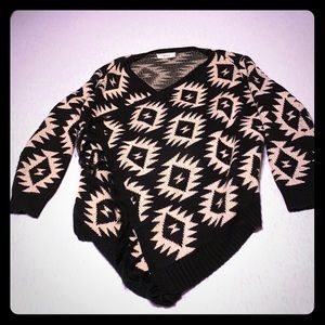 🖤Cozy wrap sweater - Aztec print